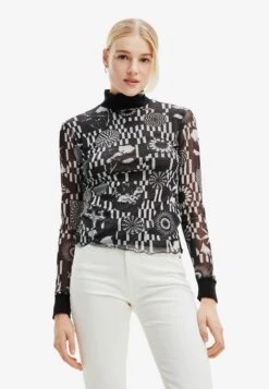 Desigual Slim- Camiseta De Manga Larga - Black