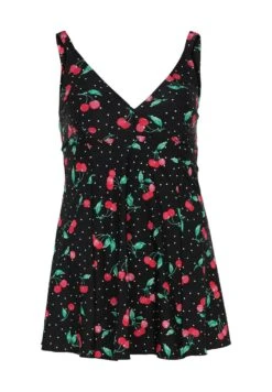 Punkten Bedrucktes - Bañador - Black -Tienda barata Ulla Popken 01d66e98eb6140e59d0e552f24870838