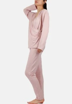 Manches Longues Set - Pijama - Rose -Tienda barata Ulla Popken 0328ad4c60ed4cce90d1d82b574c6f74