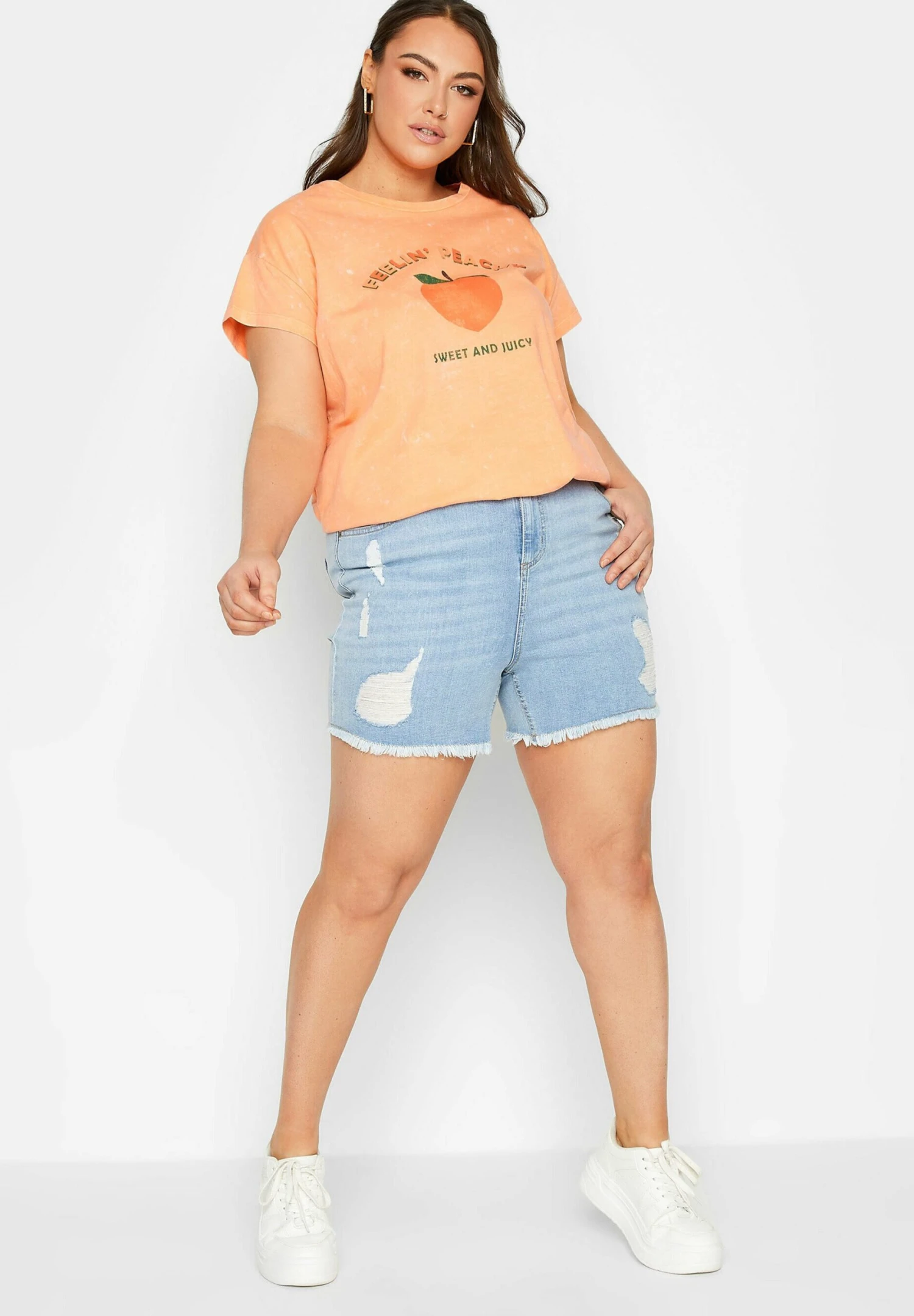 Feelin Peachy Acid Wash - Camiseta Estampada - Orange 4 Feelin Peachy Acid Wash - Camiseta Estampada - Orange - Imagen 2