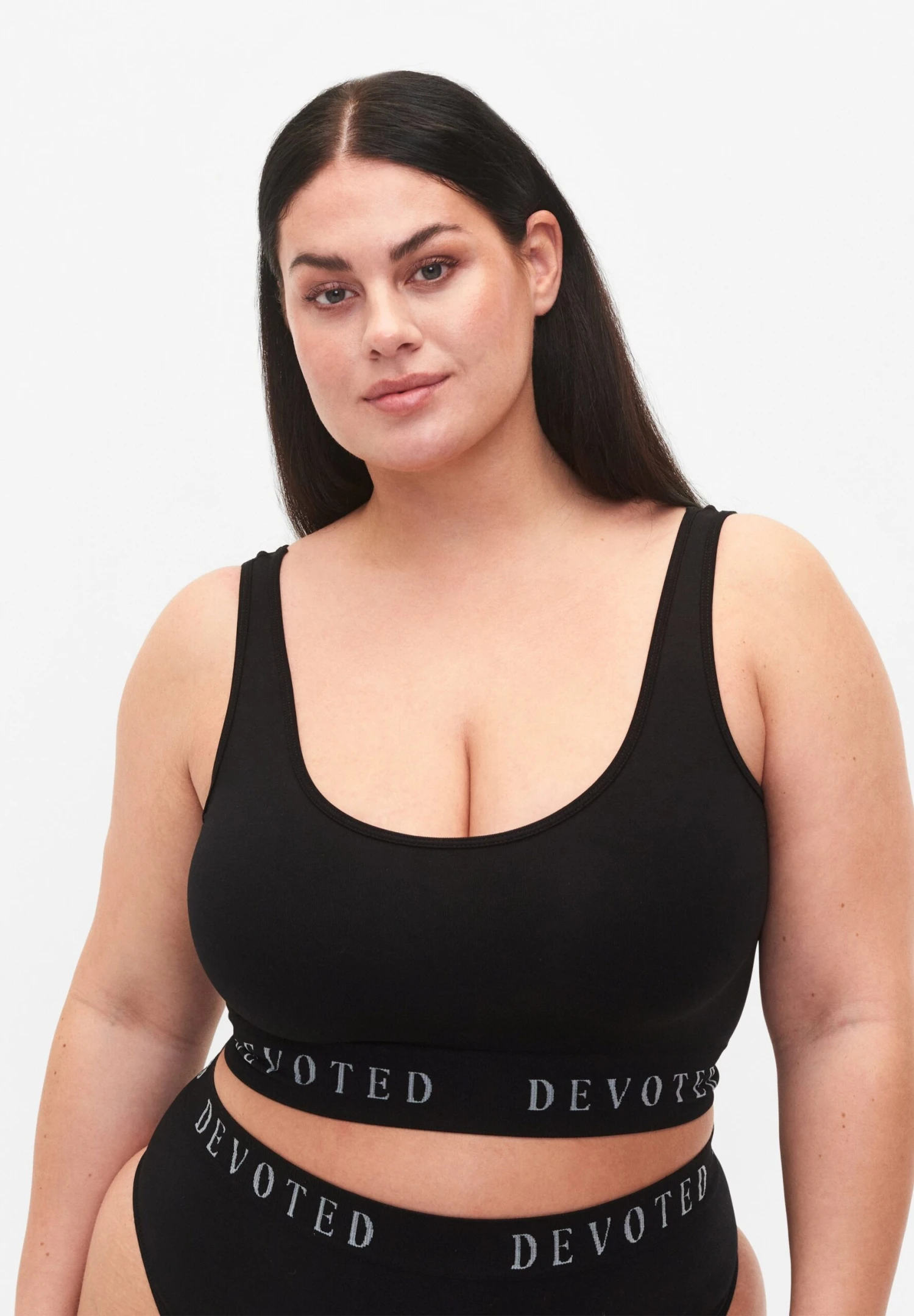 Nahtloser Mit Text - Top - Black 3 Nahtloser Mit Text - Top - Black