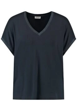 Gerry Weber Kurzarm Mit Legerem Schnitt - Camiseta Básica - Navy -Tienda barata Ulla Popken 06c839fbcfb94d6bb898812821d4910b
