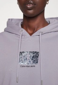 Calvin Klein Jeans Printed Box Cropped Hoodie - Jersey Con Capucha - Lavender Aura -Tienda barata Ulla Popken 0adbdd7e9bc9431ab1876b854b9004e9