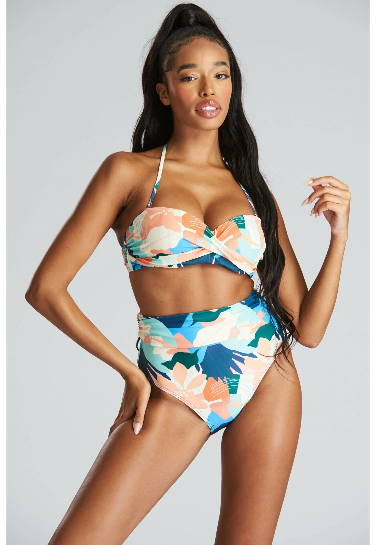 South Beach Tropical Flower Twist- Bikini - Tropical 4 South Beach Tropical Flower Twist- Bikini - Tropical - Imagen 2