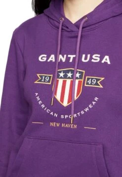 Gant Banner Shield Hoodie - Sudadera - Eggplant Purple -Tienda barata Ulla Popken 0ffc39aadd5a41f0aed275026e5786d2
