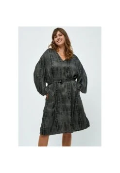 Peppercorn Gillian V-Neck Curve- Vestido Informal - Beluga Green Print