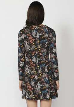 Koroshi Vestido Informal - Black White Pink -Tienda barata Ulla Popken 1e3ff104d6b6435eb701976a7c6f591b