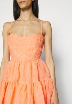 Erdem Strappy Tier Fit And Flare Midi Dress - Vestido De Cóctel - Neon Coral -Tienda barata Ulla Popken 1e60959138c14a85a5043d1c62fe7bce