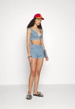 Paco Rabanne Bra With Paco Logo - Top - Blue Denim -Tienda barata Ulla Popken 1ef6c3a01347465baefeedd27b74edc8