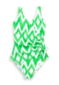 Next Ruched Side Tummy Control- Bañador - Green Zigzag -Tienda barata Ulla Popken 2010032ef94f4e3a83795972dc7ef960