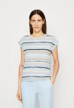 ESPRIT Stripe - Camiseta Estampada - Light Blue/Lavender