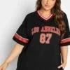 Los Angeles Varsity - Camiseta Estampada - Black -Tienda barata Ulla Popken 228402fbbce84e62aacc9f6b721e0744