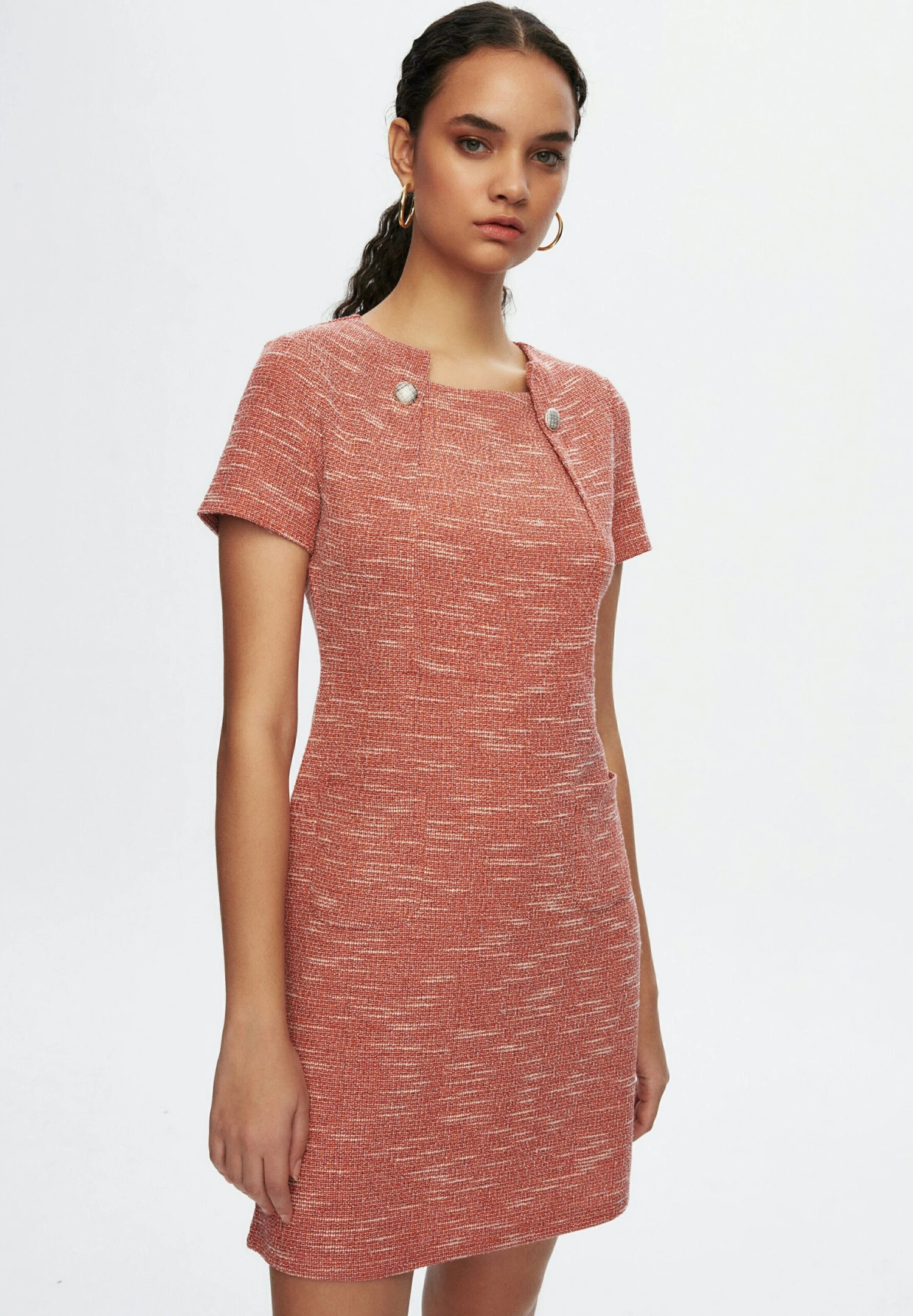 Vestido De Punto - Coral 7 Vestido De Punto - Coral - Imagen 5