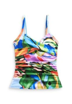 Next Tummy Control Standard - Top De Bikini - Bright Leaf Print
