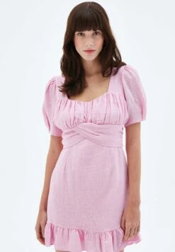 Balloon Sleeve - Vestido Informal - Pink