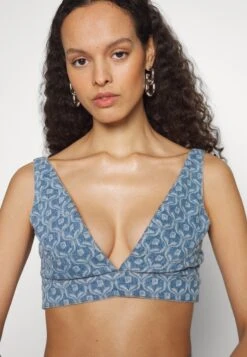 Paco Rabanne Bra With Paco Logo - Top - Blue Denim -Tienda barata Ulla Popken 26778d9ad1784aaea753b71c98171db0