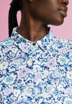 ESPRIT Mit Floralem Allover - Vestido Camisero - White -Tienda barata Ulla Popken 2698e55ad790446b914b7eff83187fdb