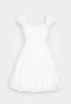 Hollister Co. Cap Sleeve Short Dress - Vestido Informal - White -Tienda barata Ulla Popken 2764af65594e48bd98b51eef3e7fe4bb