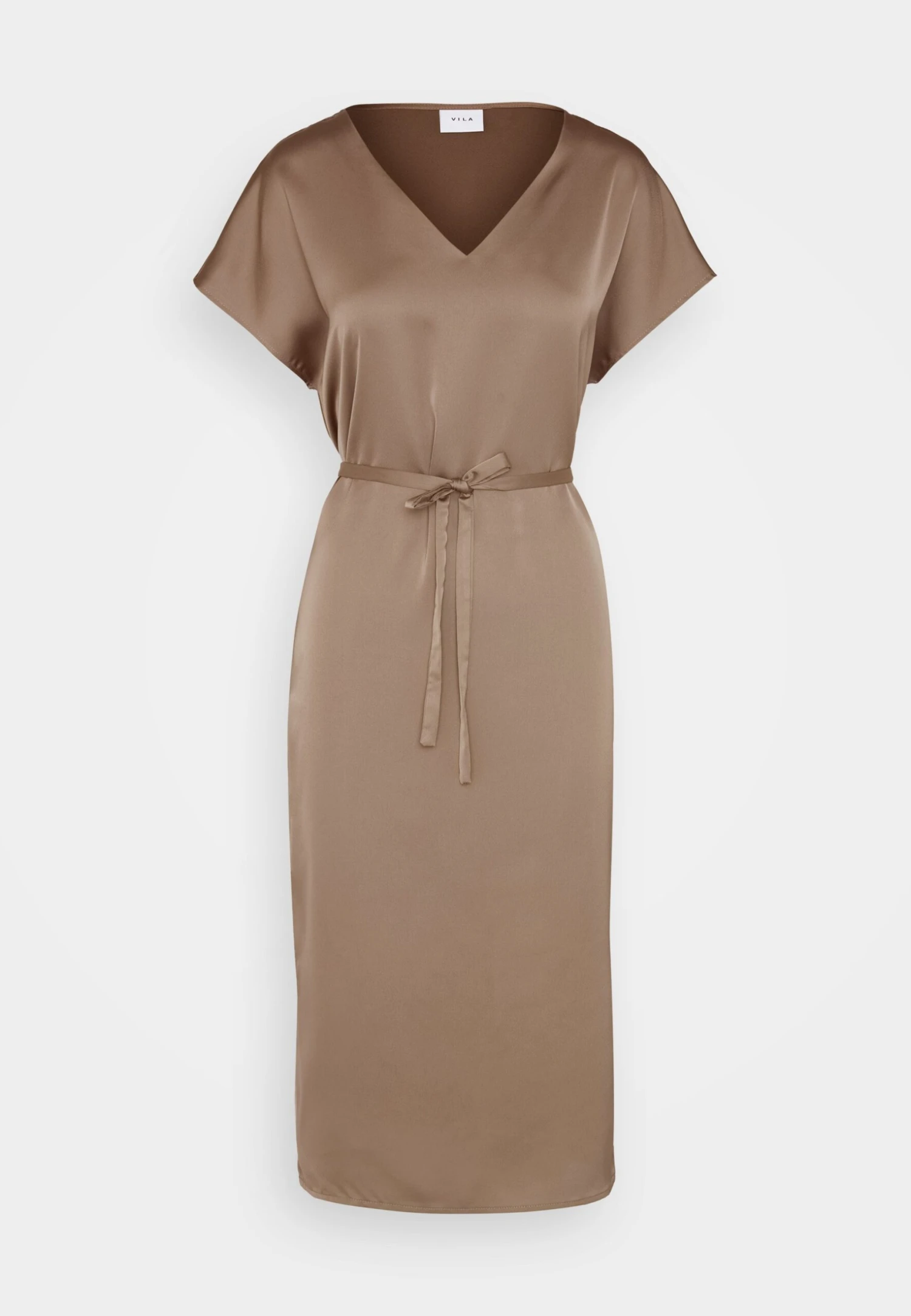 Vila Viellette V-Neck - Vestido Informal - Walnut 7 Vila Viellette V-Neck - Vestido Informal - Walnut - Imagen 5