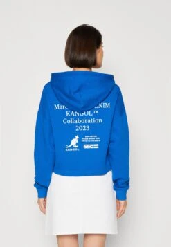 Marc O'Polo DENIM Long Sleeve W Print Drawcord In - Jersey Con Capucha - Mediterranean Blue