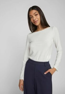 Vila Mit U-Boot-Ausschnitt - Camiseta De Manga Larga - Cloud Dancer -Tienda barata Ulla Popken 2b5cafacc1db4fbcb544139715f14d46