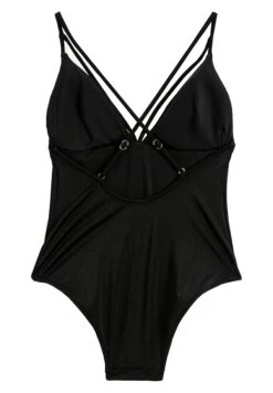Koton V Neck Spaghetti Strappy Padded Binding Detail - Bañador - Black -Tienda barata Ulla Popken 2cf6e65acb314462a5bebb1fc13b801f
