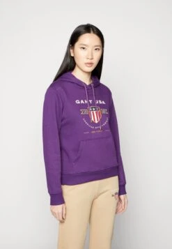 Gant Banner Shield Hoodie - Sudadera - Eggplant Purple