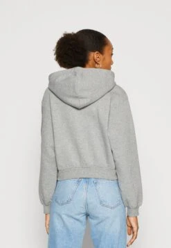 WEEKDAY Volume Zip Hoodie - Sudadera Con Cremallera - Mid Grey Melange -Tienda barata Ulla Popken 3070682a9fb4457caca899b6b574f8af