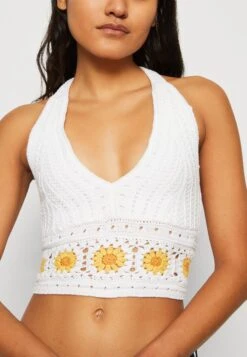 Hollister Co. Eclectic Bare Halter - Top - White Floral -Tienda barata Ulla Popken 30973da3026b42edb39c7642b093565b