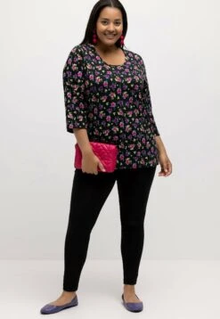 Ulla Popken Camiseta De Manga Larga - Black Floral Multi -Tienda barata Ulla Popken 31c813d1ac4b4d438ece438889d4ebbb