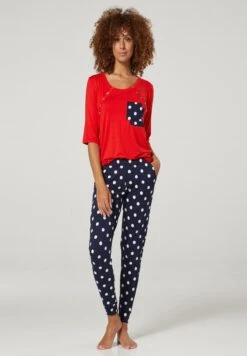 Set - Pijama - Red Dark Blue White -Tienda barata Ulla Popken 376802e861904aa1b855391e2460f41a