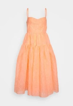 Erdem Strappy Tier Fit And Flare Midi Dress - Vestido De Cóctel - Neon Coral -Tienda barata Ulla Popken 382dbf4e8b19478c9c51e77d09c77810