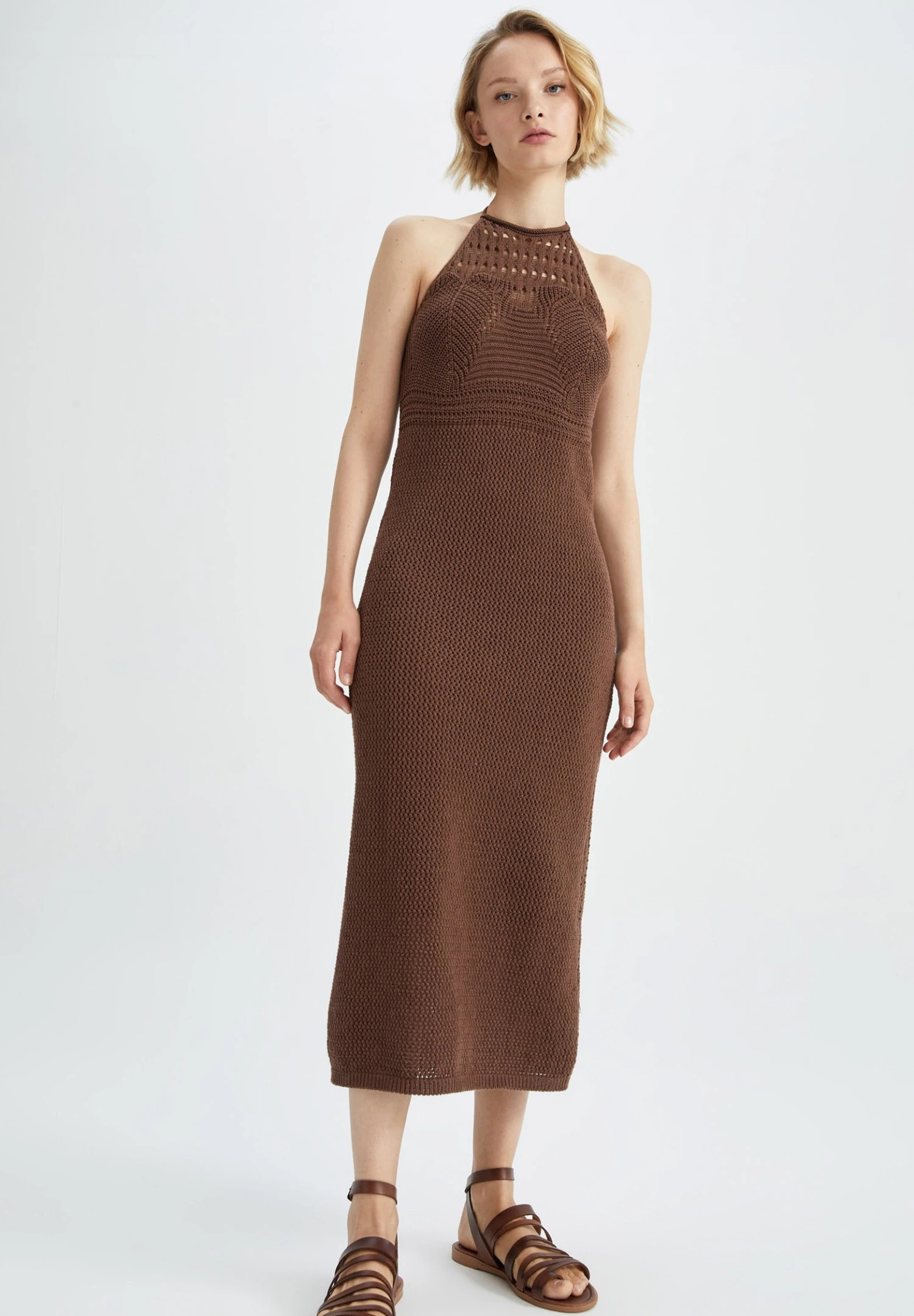 DeFacto Fitted - Vestido De Punto - Brown 3 DeFacto Fitted - Vestido De Punto - Brown