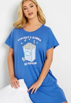 Popcorn Print Dipped- Camisón - Blue -Tienda barata Ulla Popken 3c179c9c845e461eac53bd23ceaa53c2