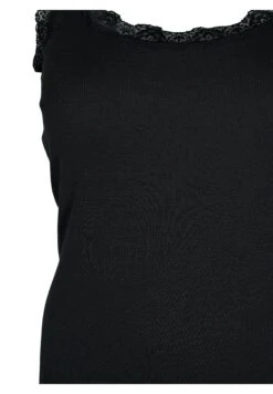 Zizzi 2-Pack With Trim - Top - Black Bel Air Blue -Tienda barata Ulla Popken 3c928b41f005448ab9b01c74dcf1b013