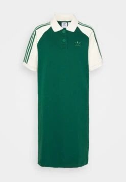 Adidas Originals Polo Shirt Dress - Vestido Ligero - Dark Green/White -Tienda barata Ulla Popken 4954a92e486f42a8b0b10ab8a777852a