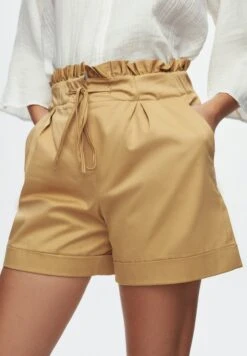 Front Frilled Waist - Shorts - Beige -Tienda barata Ulla Popken 4c3445a52fcf4fea9d73020ecd4940e4