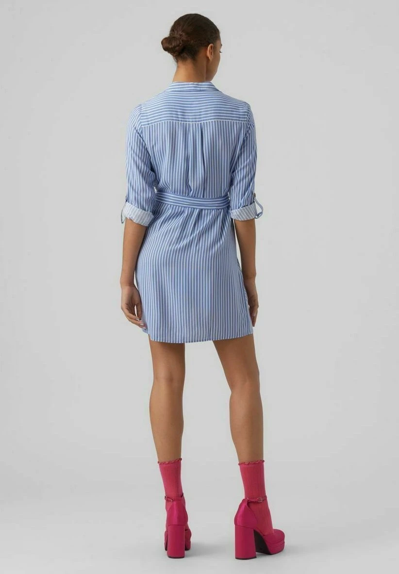 Vero Moda Vestido Camisero - Cashmere Blue 5 Vero Moda Vestido Camisero - Cashmere Blue - Imagen 3