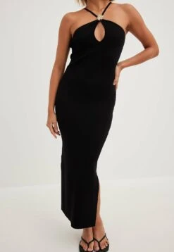 NA-KD Mit Cut-Outs - Vestido Largo - Black
