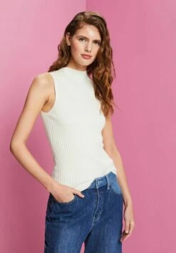 ESPRIT Top - Off White -Tienda barata Ulla Popken 50ec8e36352749649692aa7217ad7d22
