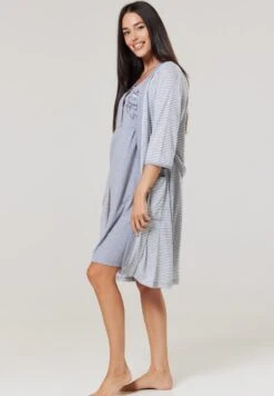 Happy Mama Maternity Hospital Set Labour & Birth - Camisón - Grey -Tienda barata Ulla Popken 538364d416824a5ca7b96a3a5acf3b4f