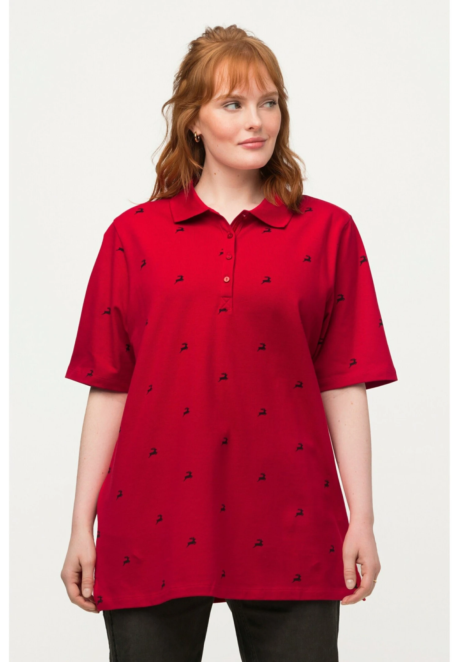 Ulla Popken Polo - Salsa 3 Ulla Popken Polo - Salsa