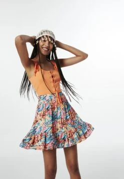 Twist Slim Cut Tie-On Bustier - Top - Salmon -Tienda barata Ulla Popken 54bc3b319ab04bdd9d3847a1b639659b