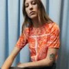 Mads Nørgaard Colene Tee - Camiseta Estampada - Orange -Tienda barata Ulla Popken 56c1422182ac4e70b93d8ac6ac94be55