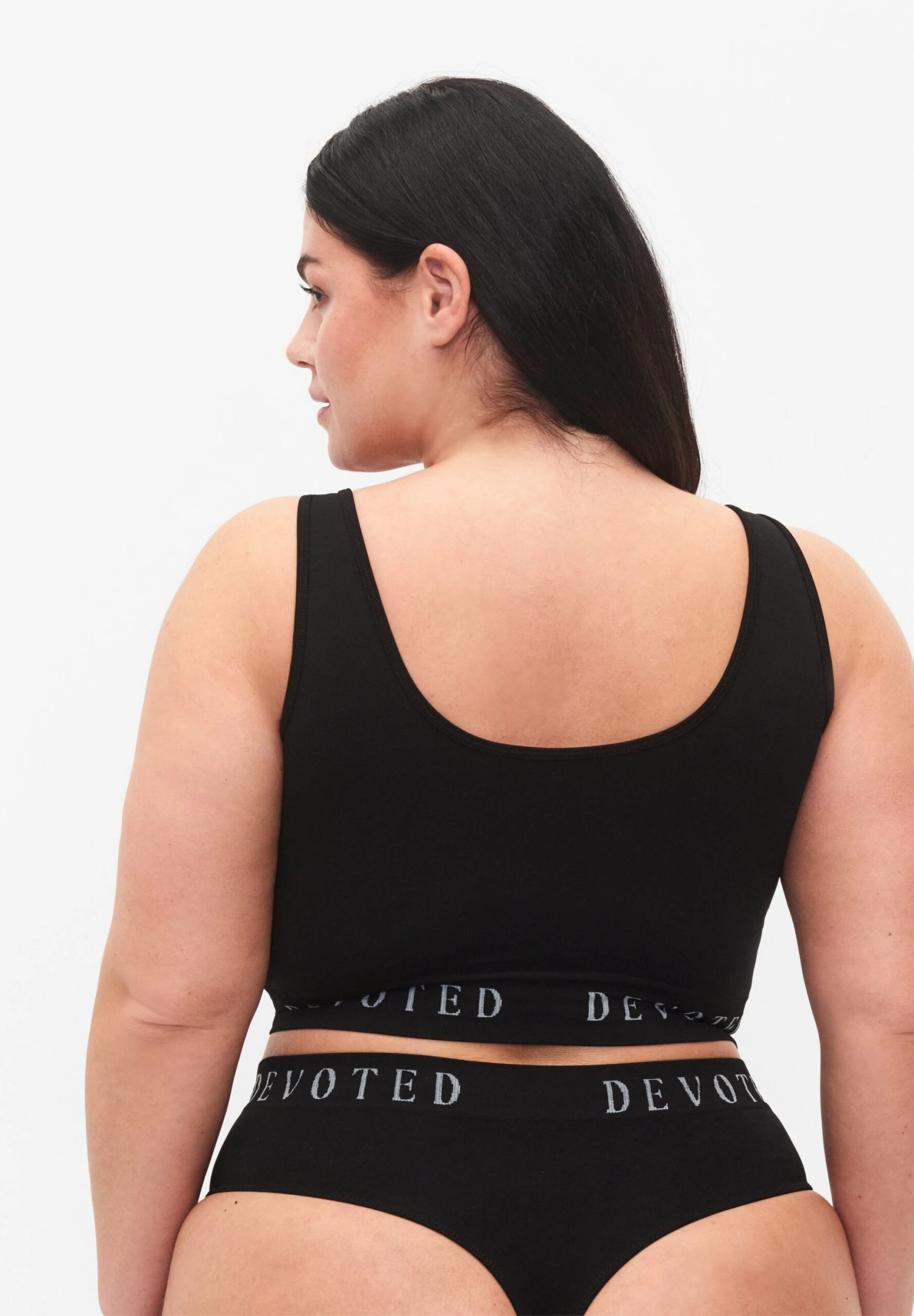 Nahtloser Mit Text - Top - Black 4 Nahtloser Mit Text - Top - Black - Imagen 2