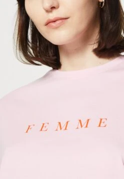 Selected Femme Slfvilja- Camiseta Estampada - Light Pink -Tienda barata Ulla Popken 587c4ae064414d889122ad6b8a9ade17