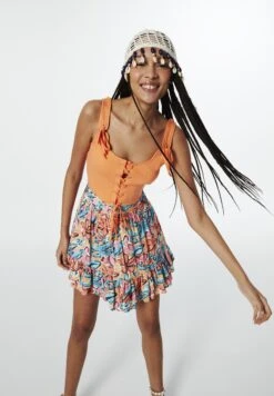 Twist Slim Cut Tie-On Bustier - Top - Salmon -Tienda barata Ulla Popken 58b06b68db574975b985f1eaa2e1025a