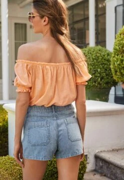 Next Button Front Standard - Shorts Vaqueros - Mid Blue -Tienda barata Ulla Popken 5a46f31e0b6c432aa68f0e13a67b737b