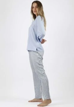 Classic Manga Larga Fashion Stripes Para Set - Pijama - Azul -Tienda barata Ulla Popken 5c597e7e764146e49bebf29e33900291