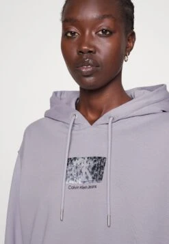 Calvin Klein Jeans Printed Box Cropped Hoodie - Jersey Con Capucha - Lavender Aura -Tienda barata Ulla Popken 5d6bcf831107471d9ba665dbab792ed1